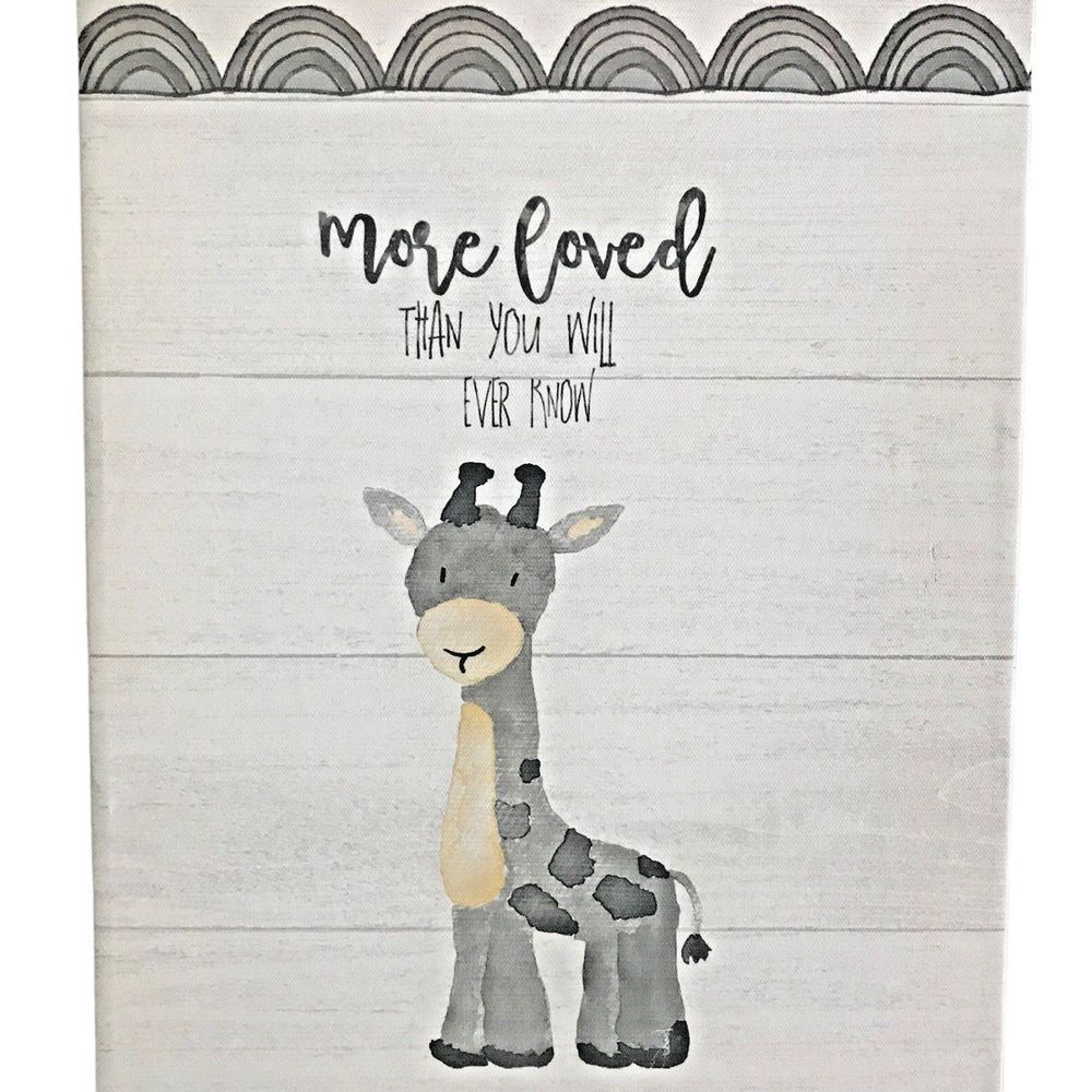 Baby Safari Animals Canvas Wall Art - Nursery Decor‎ - Set of 2/11 X 14 in - Picture 5 of 9